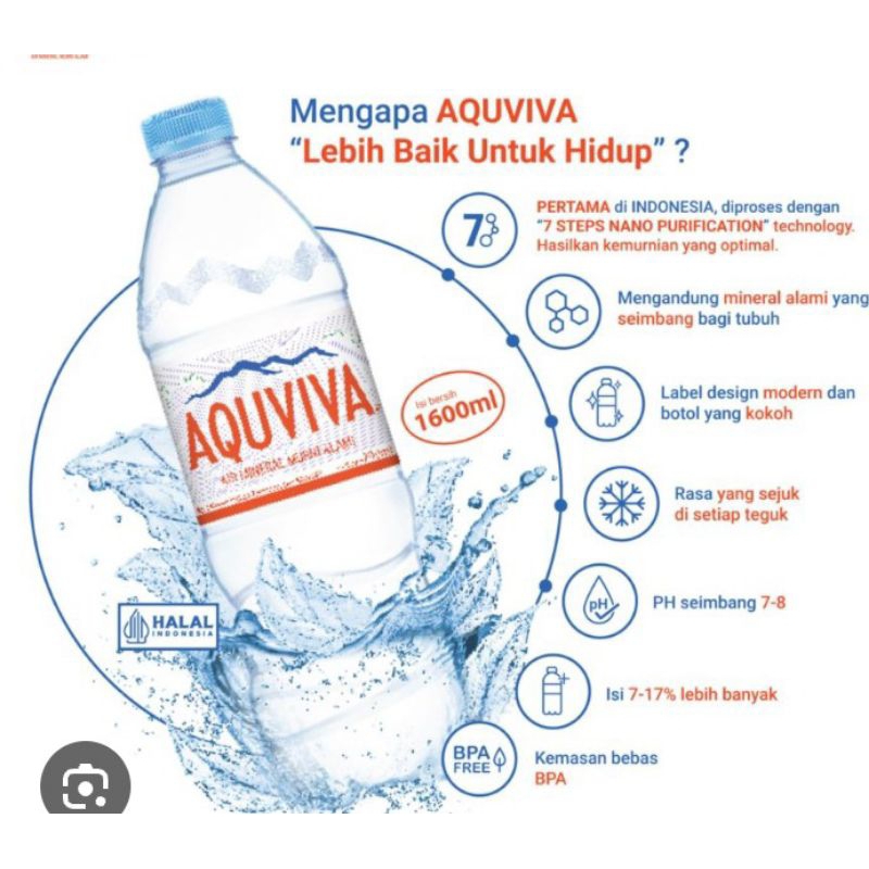 

Air mineral AQUVIVA 1600ML (1 PACK ISI 6 PCS)