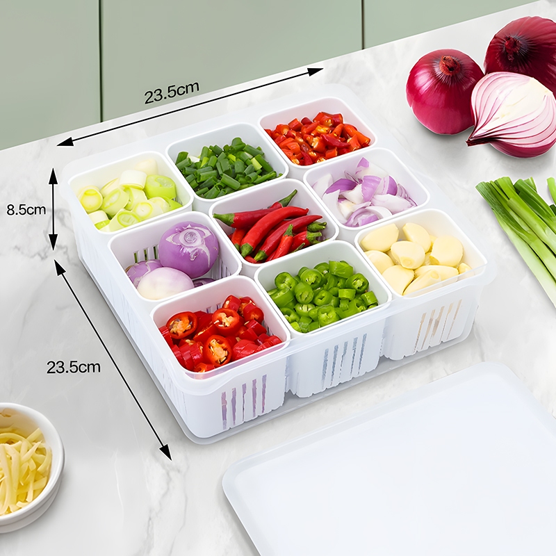 Kotak Penyimpanan Kulkas Untuk Makanan Storage Toples Box Persegi kotak Penyimpanan Makanan Kulkas D