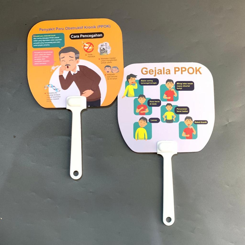 Kipas Cara Pencegahan PPOK - Souvenir Kipas Gejala PPOK - cegah Penyakit Paru Obstruktif Kronik