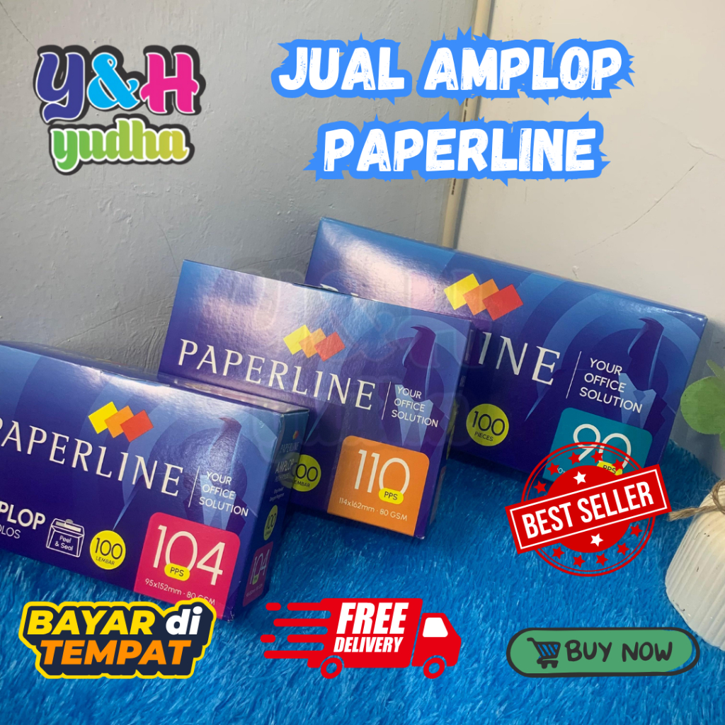 

Jual Amplop Putih Paperline 1 box isi 100 lembar / 104 / 110 / 90 PPS Y&H YUDHA GRAFIKA