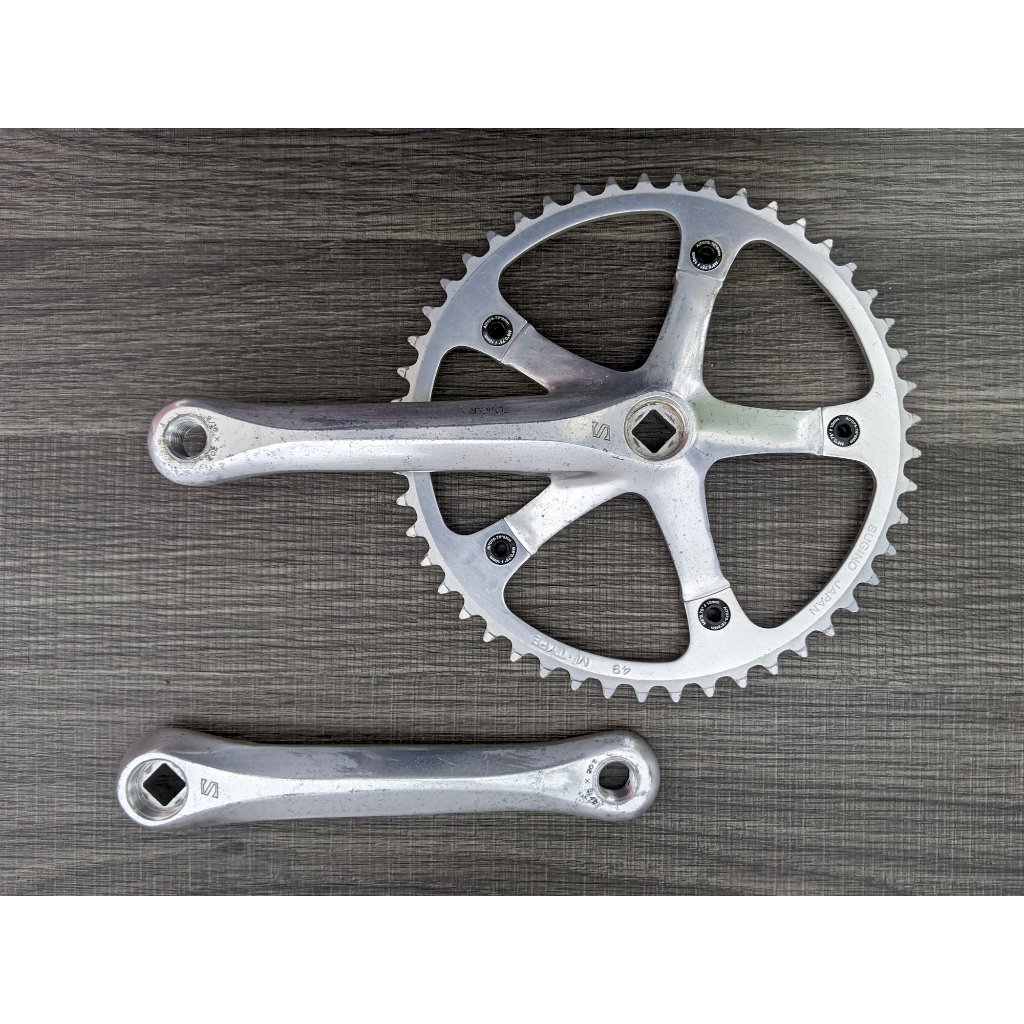 Suntour Superbe Pro non-NJS Sugino M-Type crankset sepeda fixie single speed balap jadul roadbike cr