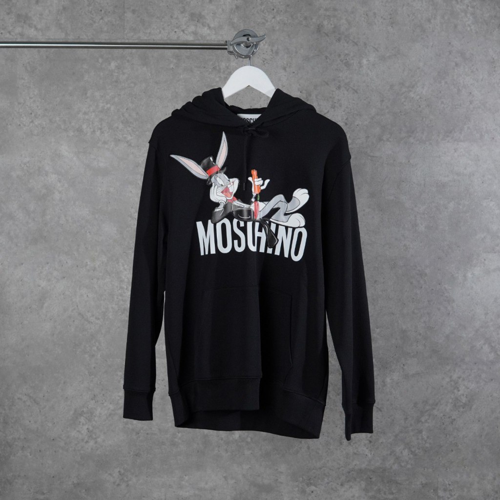 Jaket Mosc x Bugs Bunny Looney Tunes Hoodie Jacket in Black 100% ORIGINAL