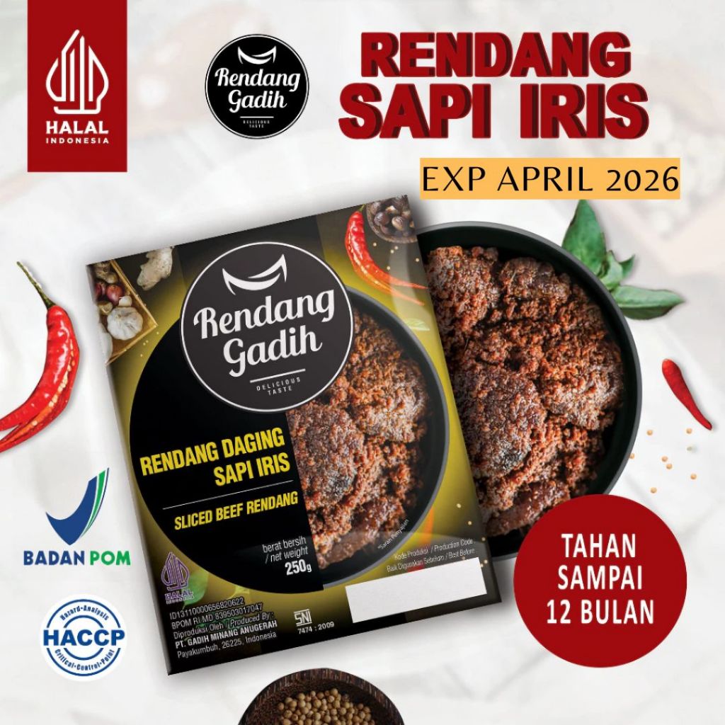 

Rendang Daging Sapi Iris - Rendang Gadih