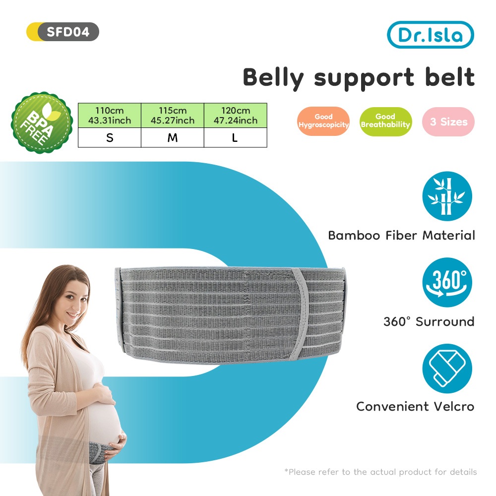 Dr.isla Penyangga Perut Ibu Hamil - Bamboo Medical Grade Maternity  Ergonomic Support Belt  SFD04