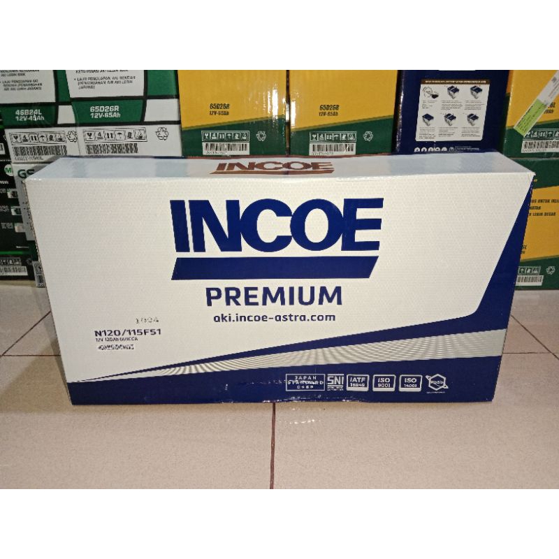 INCOE Premium ASTRA aki basah Genset N120 / 120 Ah (kosongan)