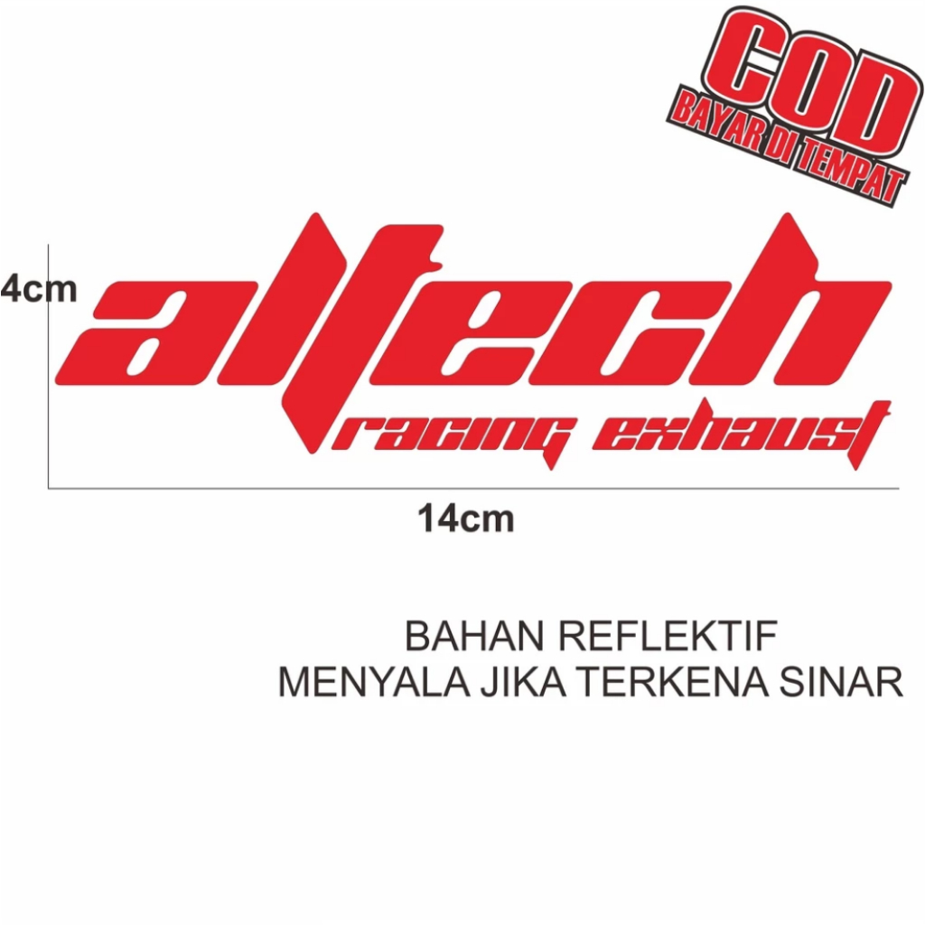 Sticker Cutting Variasi ALTECH Knalpot RX KING / Stiker Knalpot Rx King ALTECH Racing Exhaust