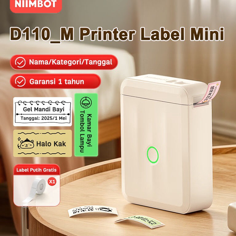 

KODE W76R NIIMBOT D11 Perekat Label Termal Portabel Nirkabel Bluetooth Printer Stiker