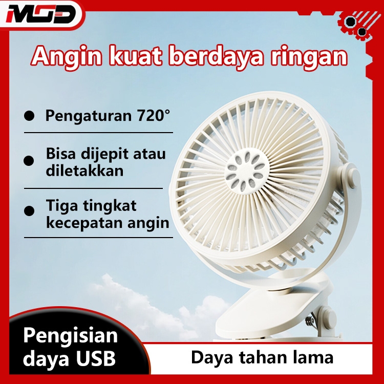 MOD Kipas Angin Listrik Mini Usb Kipas Jepit Dan Berdiri Kipas Meja Pengisian Daya Kipas Kecil Meja 
