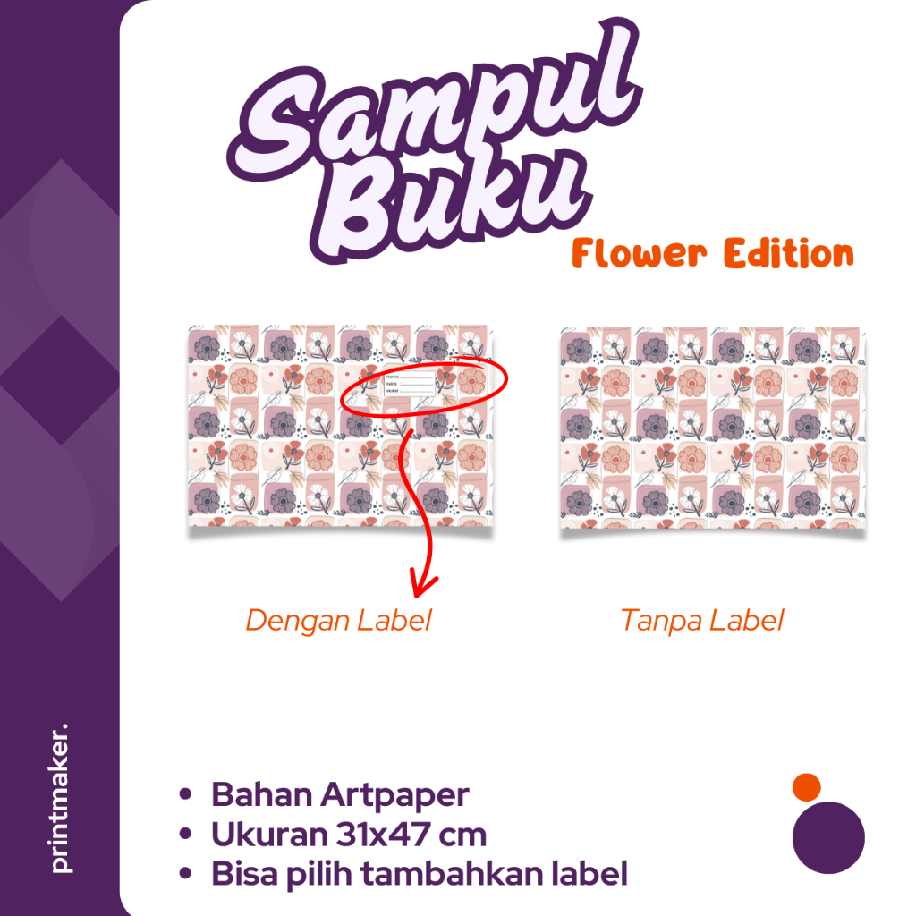 

Sampul Buku Aesthetic - Sampul Buku Motif Flower - Bisa Custom