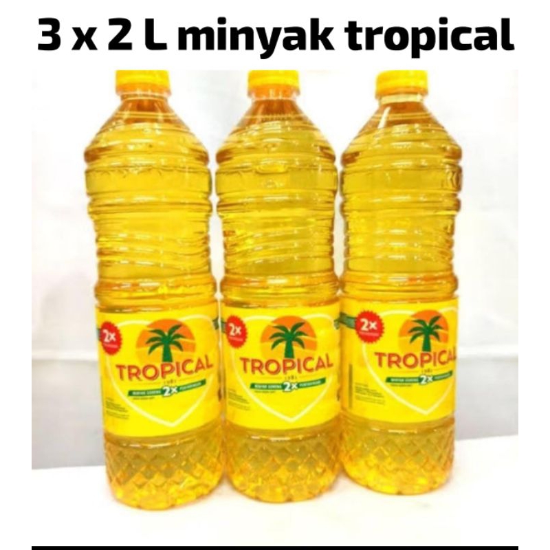 

Minyak Goreng Tropicak Botol 2Liter × 3pcs