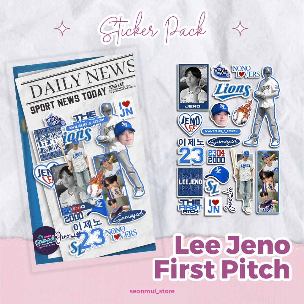 

STICKER LEE JENO NCT ' FIRST PITCH ' / STIKER KPOP NCT JENO / Sticker Die Cut / Sticker Deco Kpop