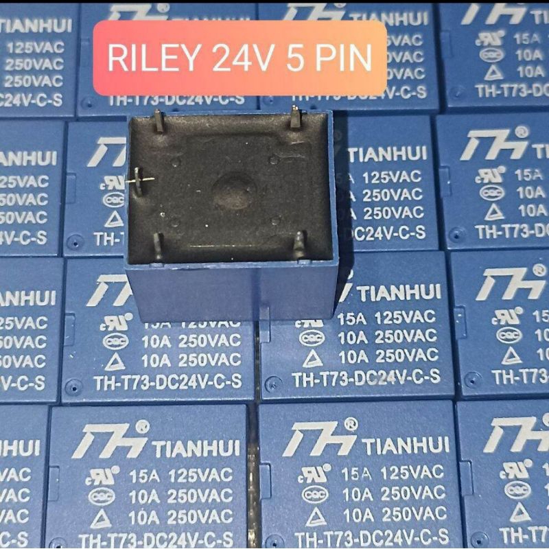 RILEY 24V 5PIN 10A 250VAC TIANHUY RELAY 24VOLT 5KAKI 24 VOLT 5 KAKI