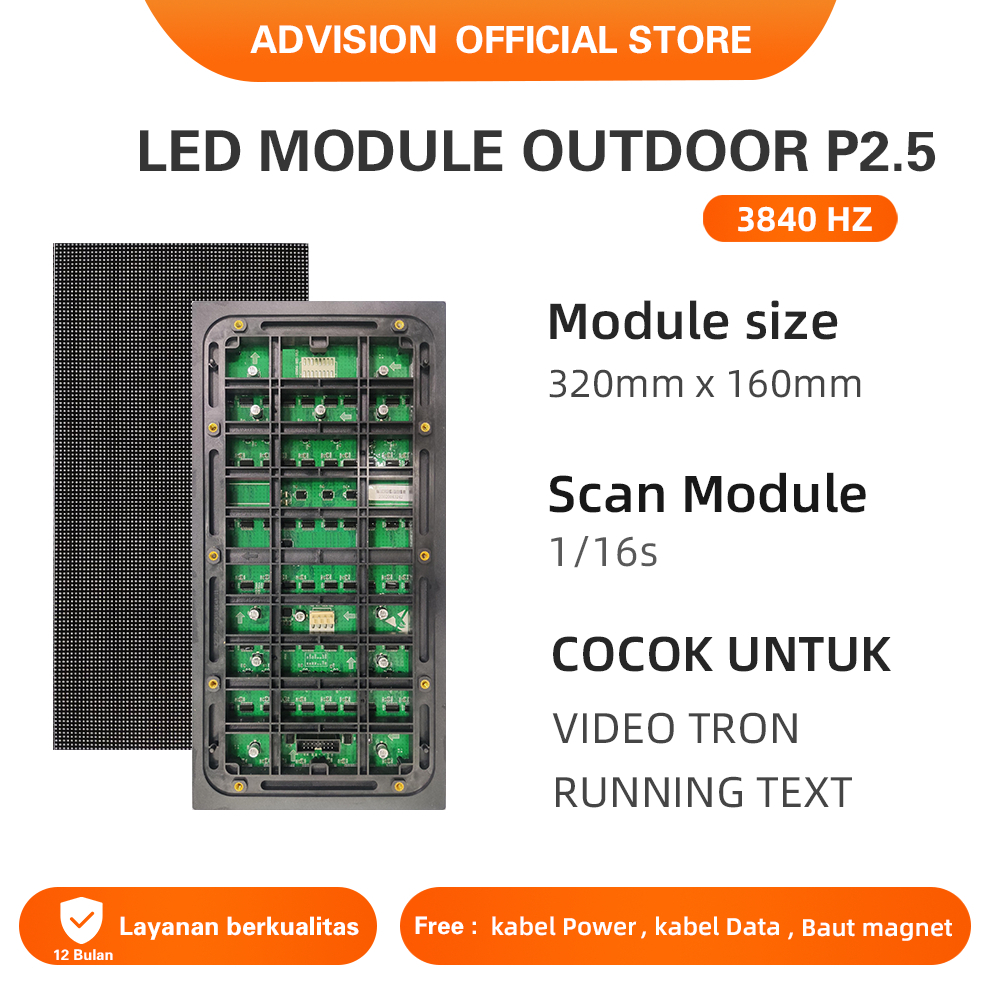 led videotron module p2.5 outdoor full color high quality
