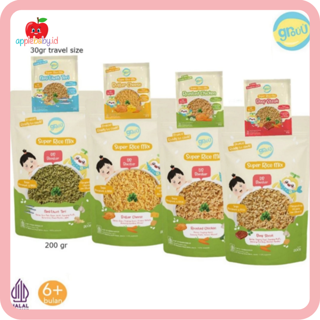 

GROUU - BB BOOSTER - SUPER RICE MIX - BERAS MPASI BAYI DAN ANAK - BERAS TRAVEL SIZE