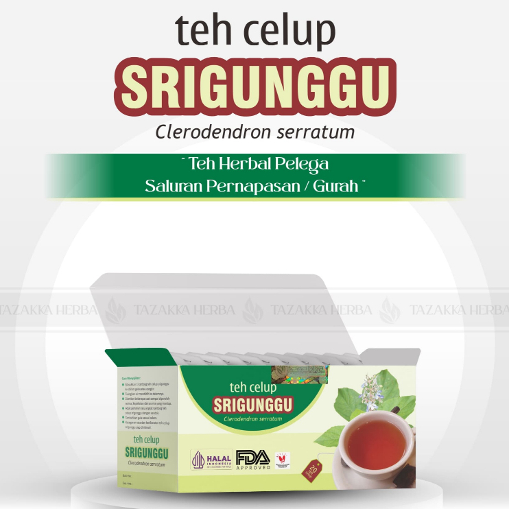 

Teh Srigunggu obat untuk Gurah dari Tazakka isi 20 kantung teh Celup sudah BPOM dan Original
