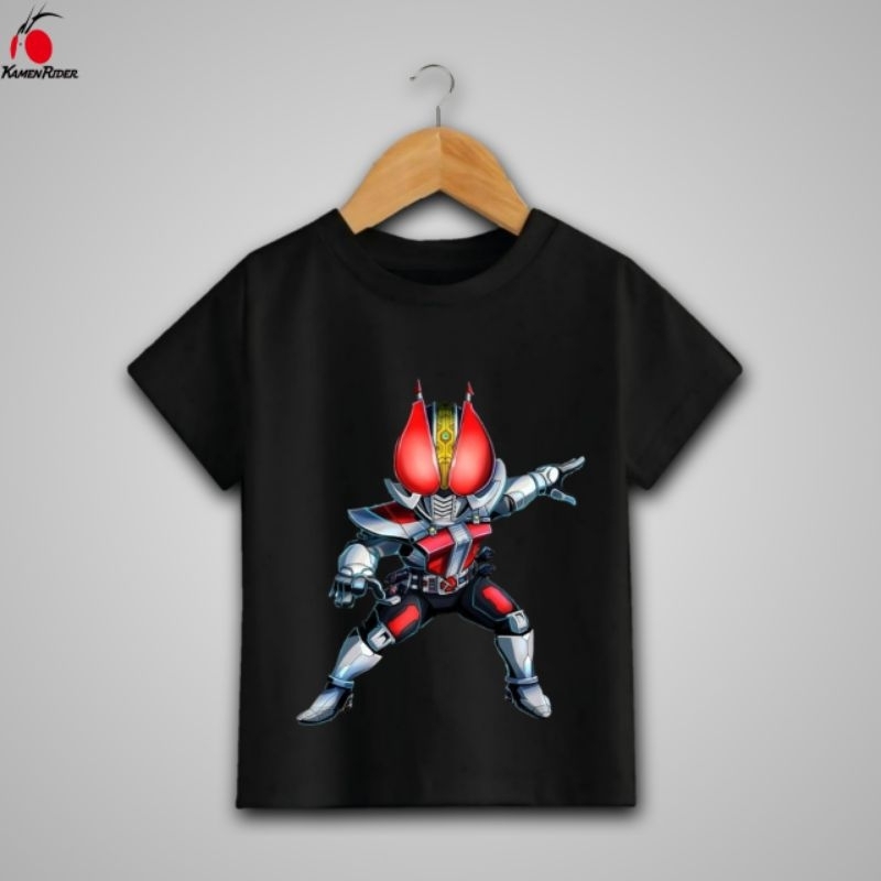 Kaos Anak Kamen Rider Den-O Chibi Lucu - Tshirt Kartun Superhero Jepang Custom Desain