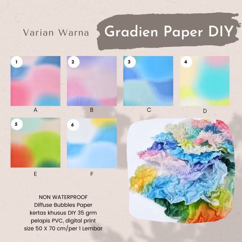 

GRADIEN PAPER DIY / CELLOPHANE / FLORIST PAPER / KERTAS BUKET BUNGA / WRAPPING WRAPPER