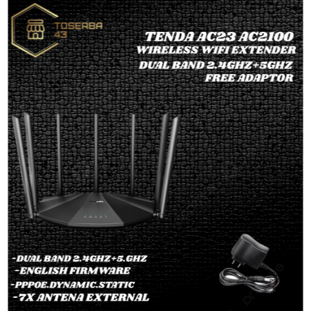 Router Tenda AC23 AC2100 Dual Band 2.4Ghz & 5Ghz Wireless Router WiFi Bekas Original