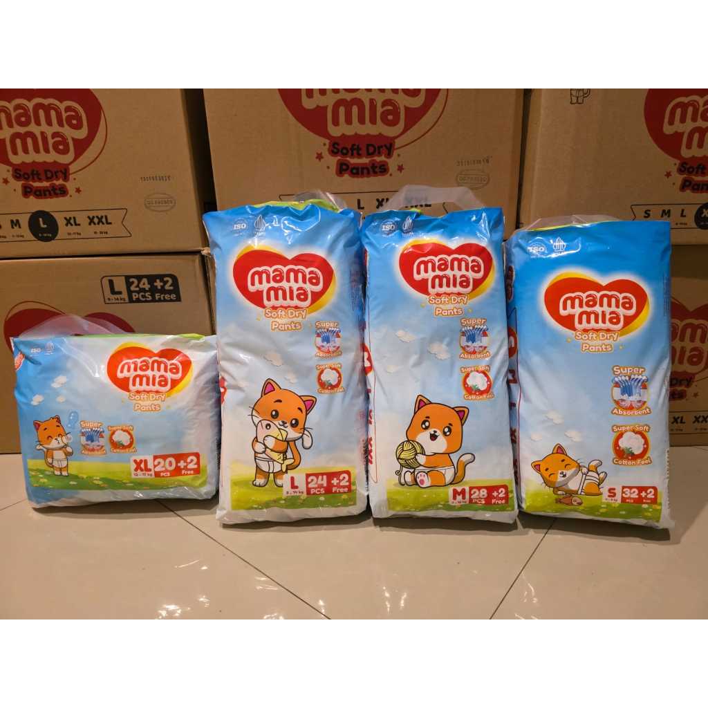 MAMAMIA SOFT DRY PANTS popok bayi celana pants baby diapers murah promo