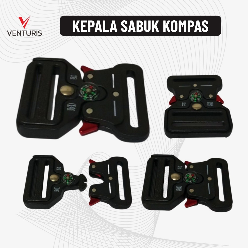 Venturis Kepala Sabuk Abs Kompas Kepala Ikat Pinggang Kepala Gesper Sabuk Pria Wanita