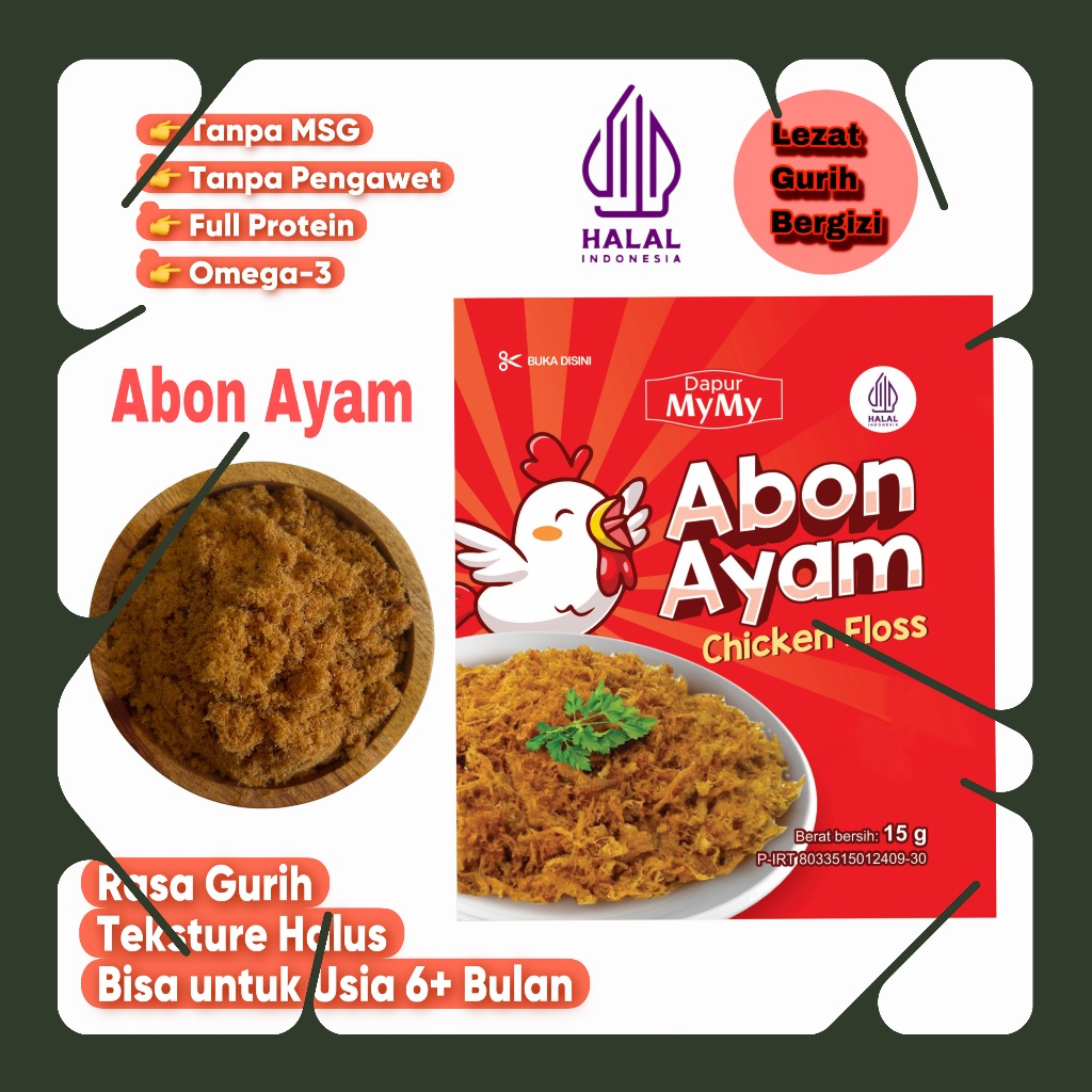 

AYU- Abon MPASI Anti GTM Abon Ayam Penambah Nafsu Makan Anak Tanpa Campuran Kemasan Ekonomis