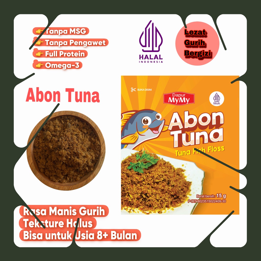 

AYU- Abon Bayi MPASI Anti GTM Abon Tuna Penambah Nafsu Makan Anak Tanpa Campuran Kemasan Ekonomis
