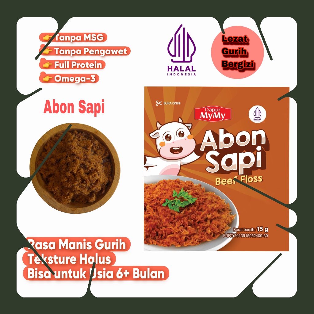 

AYU- Abon MPASI Anti GTM Abon Sapi Penambah Nafsu Makan Anak Tanpa Campuran Kemasan Ekonomis