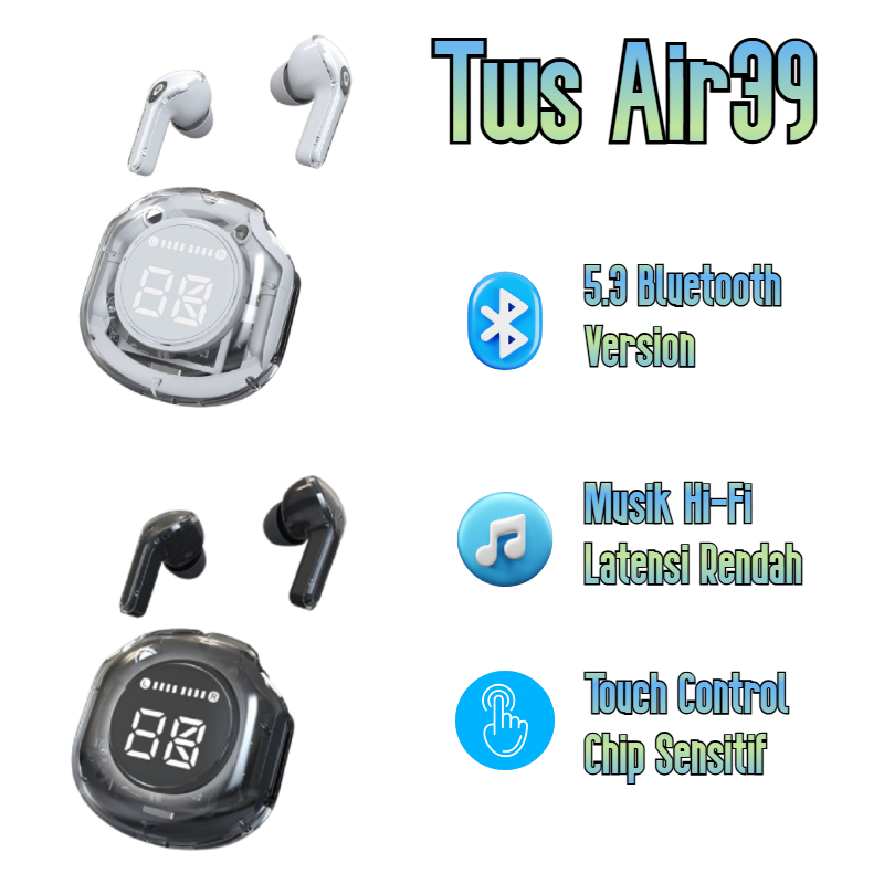 Tws Ultrapods tws air39/air31 HANDSFREE/TWS BLUETOOTH AIR39 ULTRAPODS PLUSPACK + K TYPE C