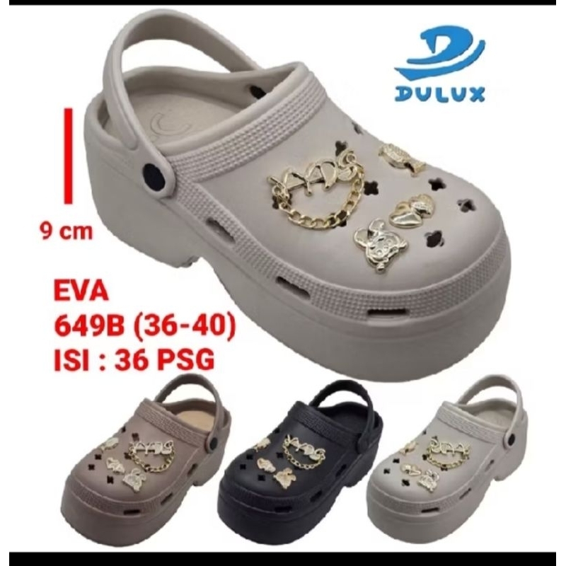 sendal baim sendal cross wanita Korean style lucu Dulux ukuran 36.40