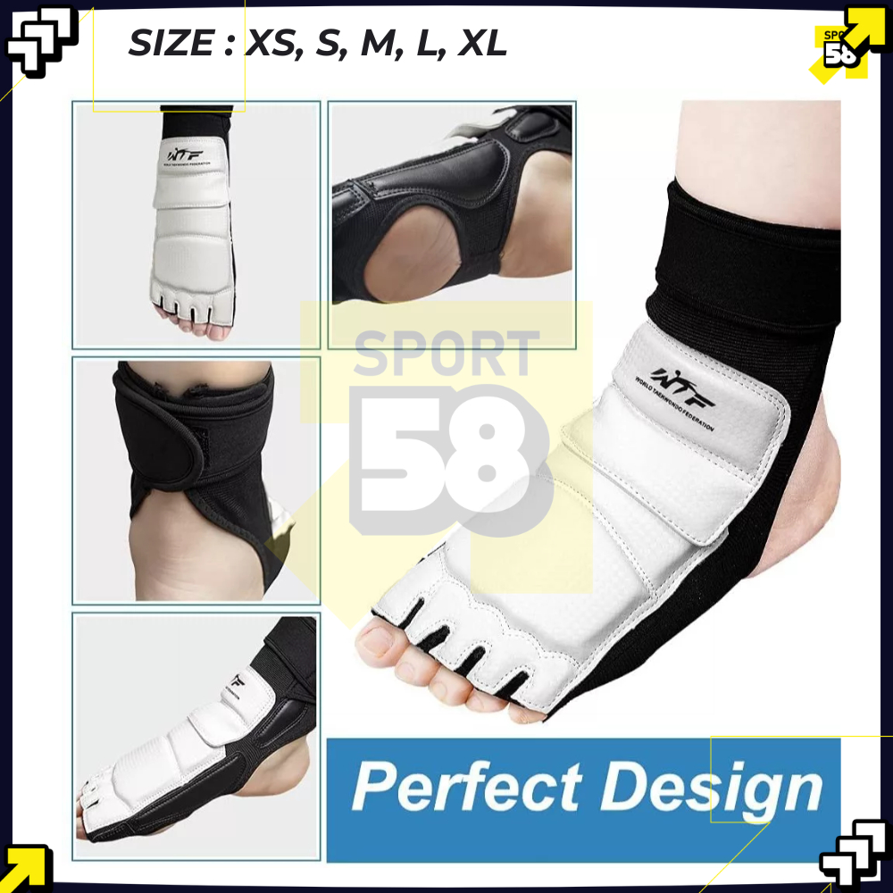 SPORTS58 - Sarung Kaki Taekwondo WTF / Pelindung Kaki Taekwondo Moks Sarung Kaki Taekwondo Moks