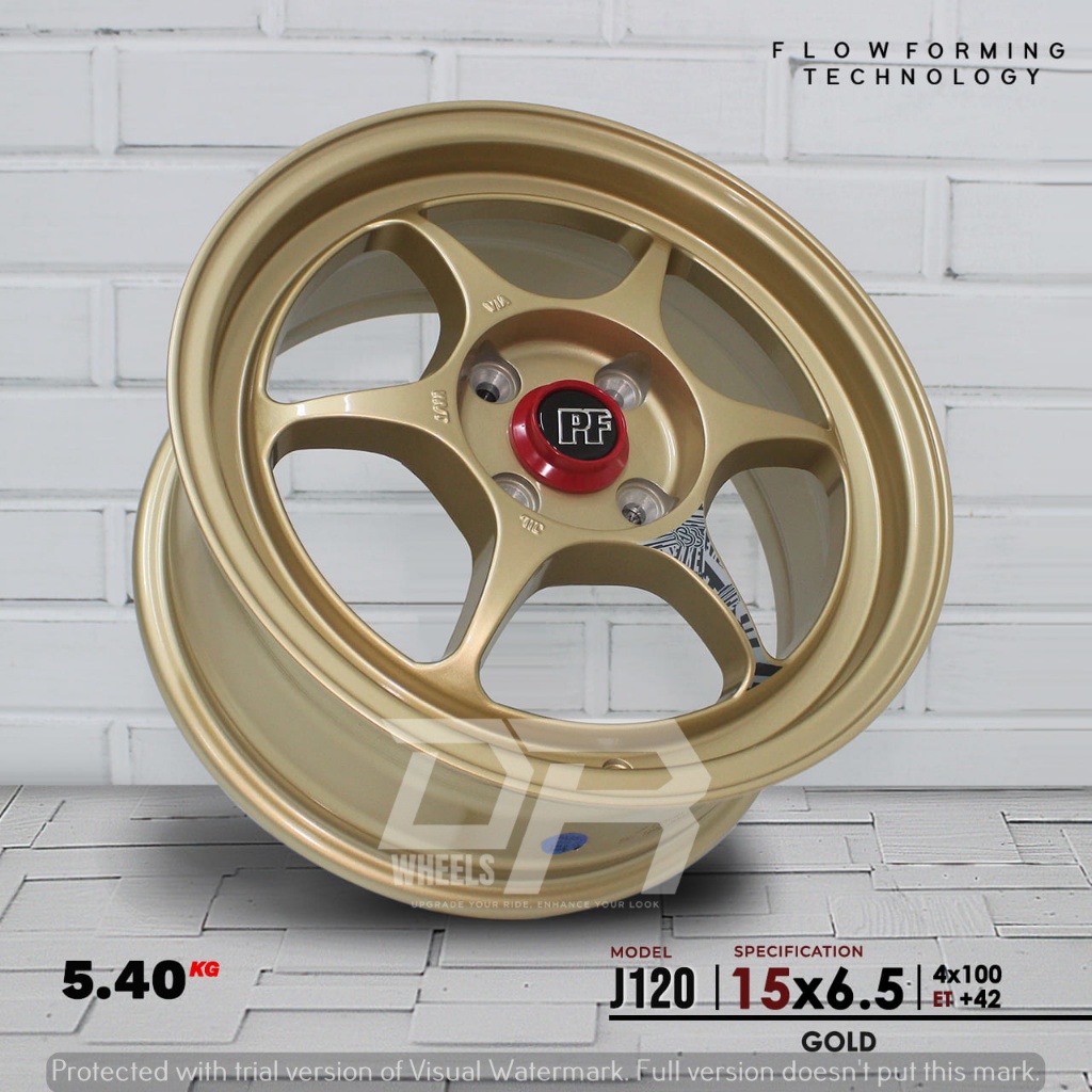 Velg mobil enkei tulang murah ring 15 lebar 65 h4x100 warna gold