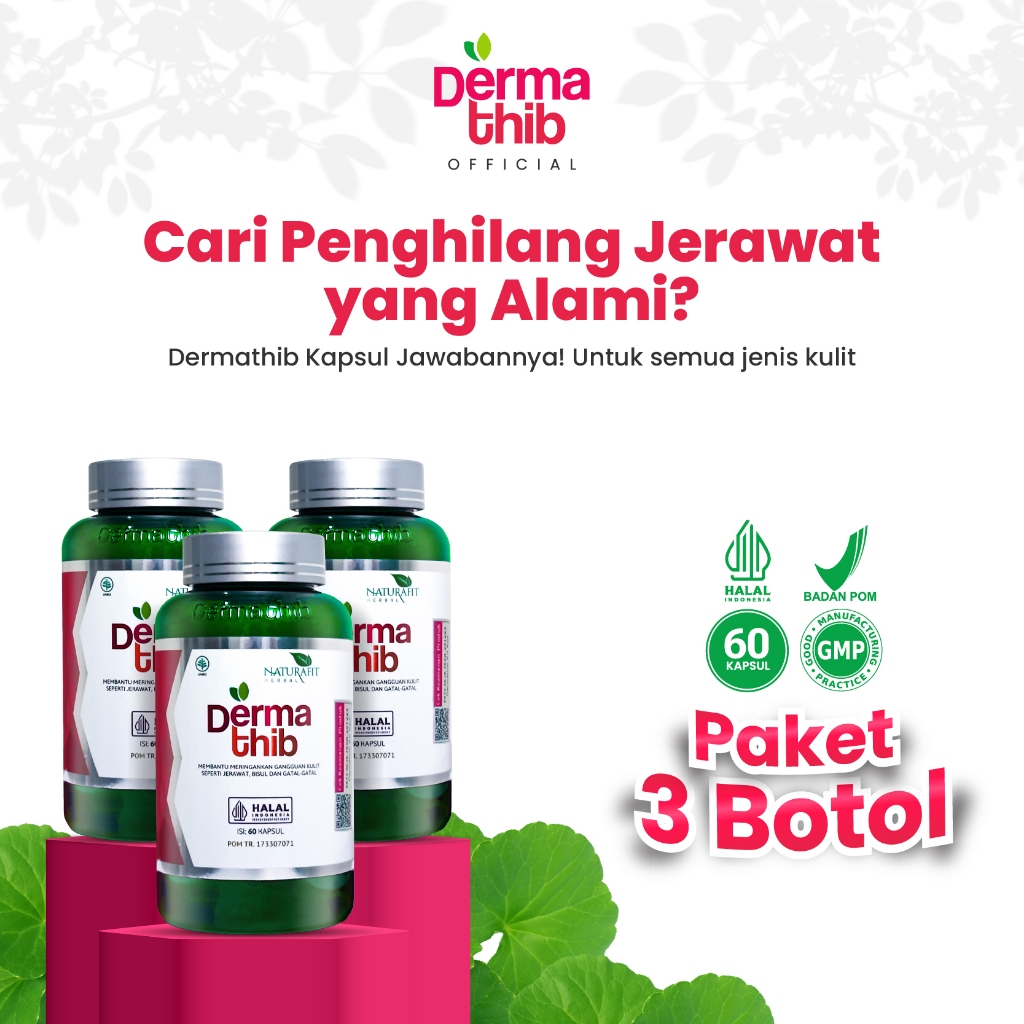 Dermathib Obat Jerawat & Bekas Jerawat - Suplemen Treatment Jerawat Hormon Bruntusan Mencerahkan