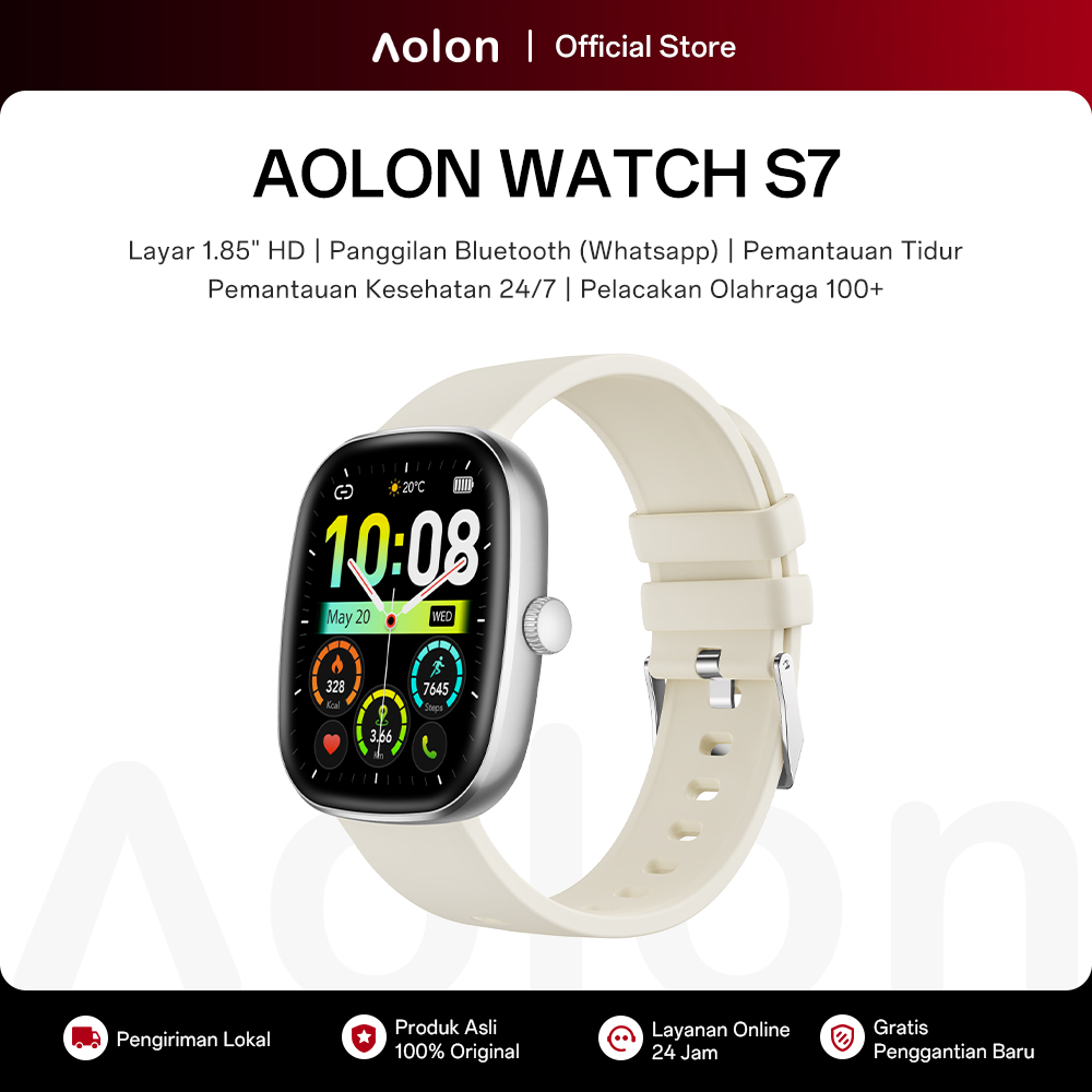 Aolon x Huafit S7 Smartwatch 48MM Panggilan Bluetooth 100+ Pelacakan Olahraga Pemantauan Kesehatan D