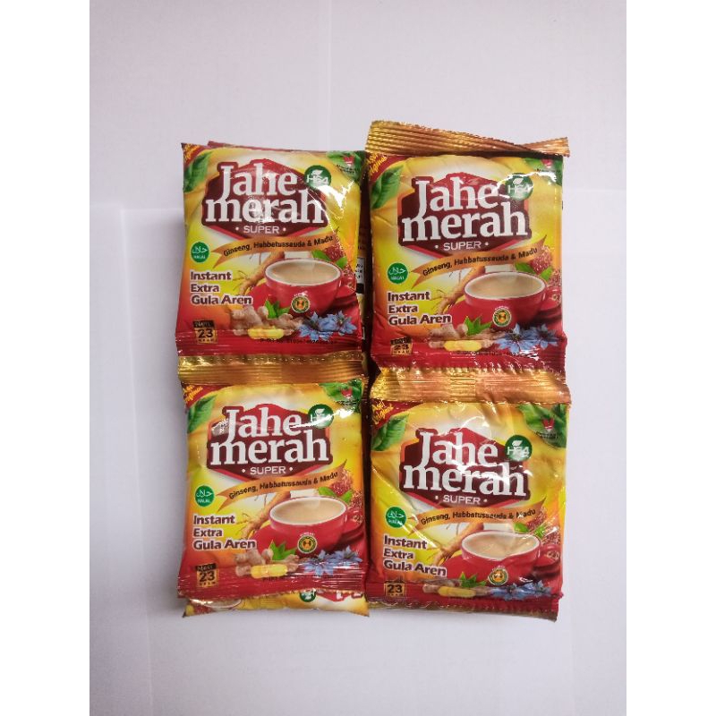 

Jahe Merah H64 Gula Aren + Ginseng, Habbatussauda & Madu (isi 6 sachet)