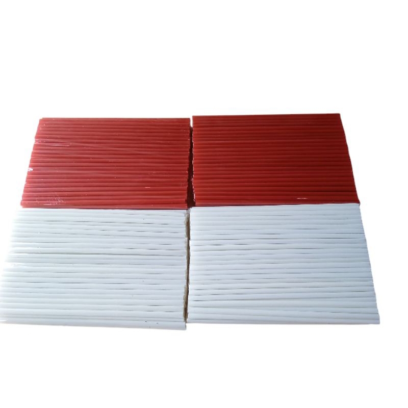 Sedotan  Plastik Warna Merah Putih / Sedotan Warna Murah