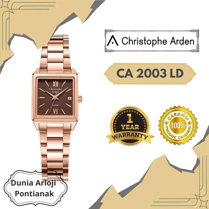 [ Dunia arloji Pontianak] CA 2003 Jam Tangan Wanita Petak Christophe Arden Classic CA2003 Watches