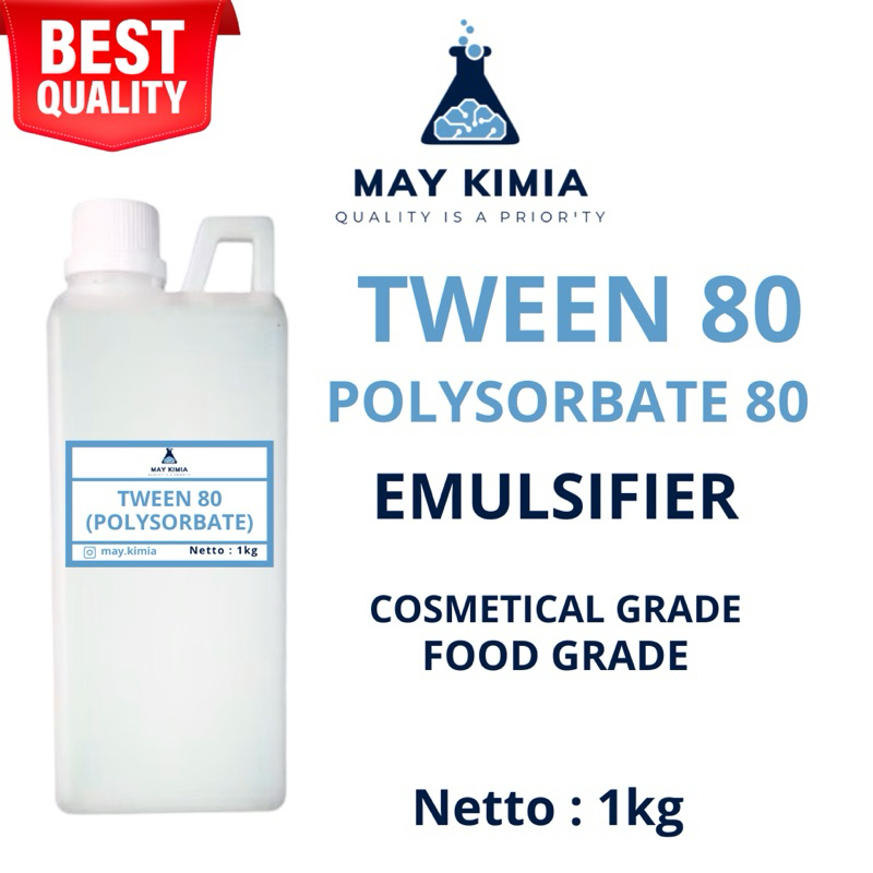 

Tween 80 / Tween 80 1 Kg / Twen 80/ Twen 80 1liter / polysorbate 80 / polysorbat 80 1kg / polysorbat 80 emulsifier minyak ke larutan air
