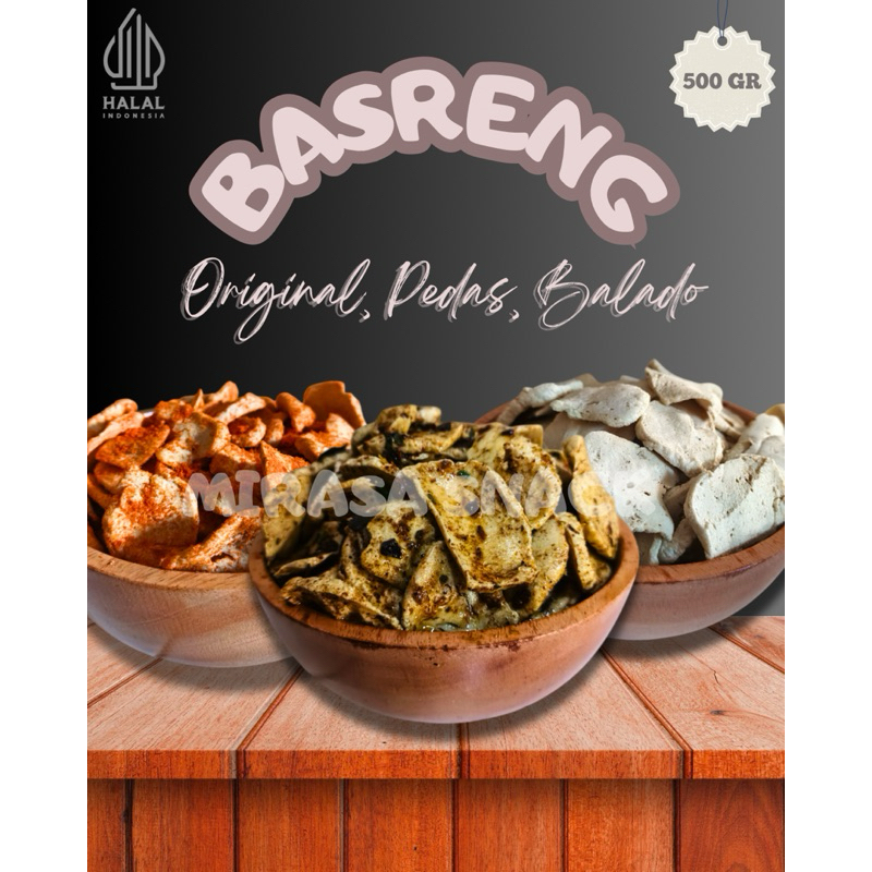 

(500 GR) Basreng Bulat Pipih Rasa Pedas Asin Cikruh Daun Jeruk Kriuk Renyah