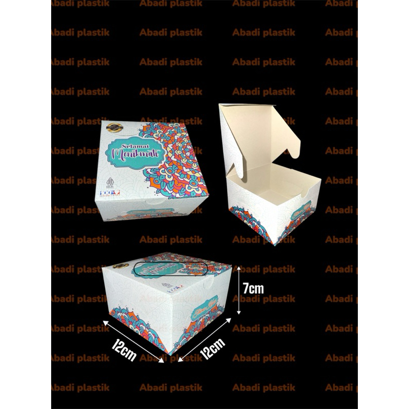 

DUS KUE 12X12 MOTIF/BOX KUE/DUS SNACK -100PCS