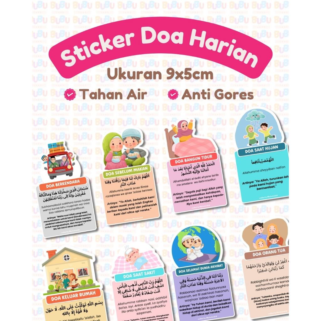 Sticker Doa Harian Anak Muslim