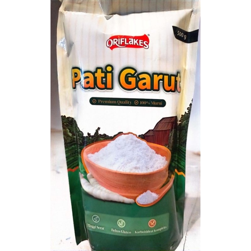 

Oriflakes Tepung Pati Garut 500 Gram Kemasan Pouch