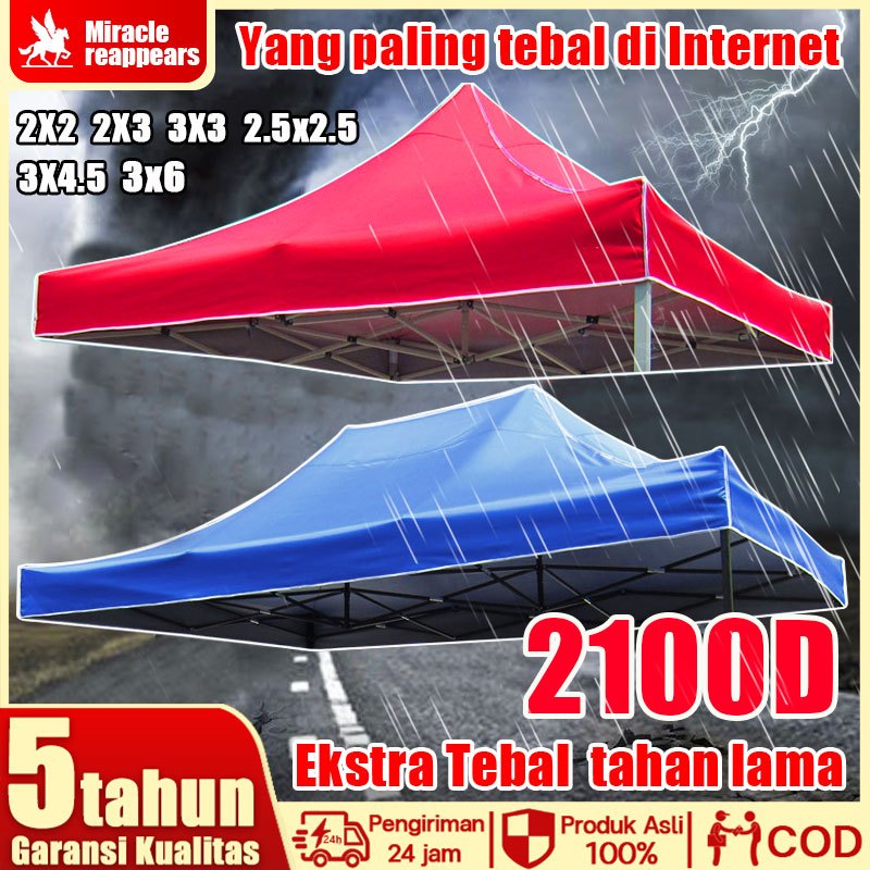 【Ekstra Tebal 2100D】Terpal Tenda Atap Tenda Lipat Atap Tenda Jualan Tenda Lipat Kain Tenda 2x2/2x3/3