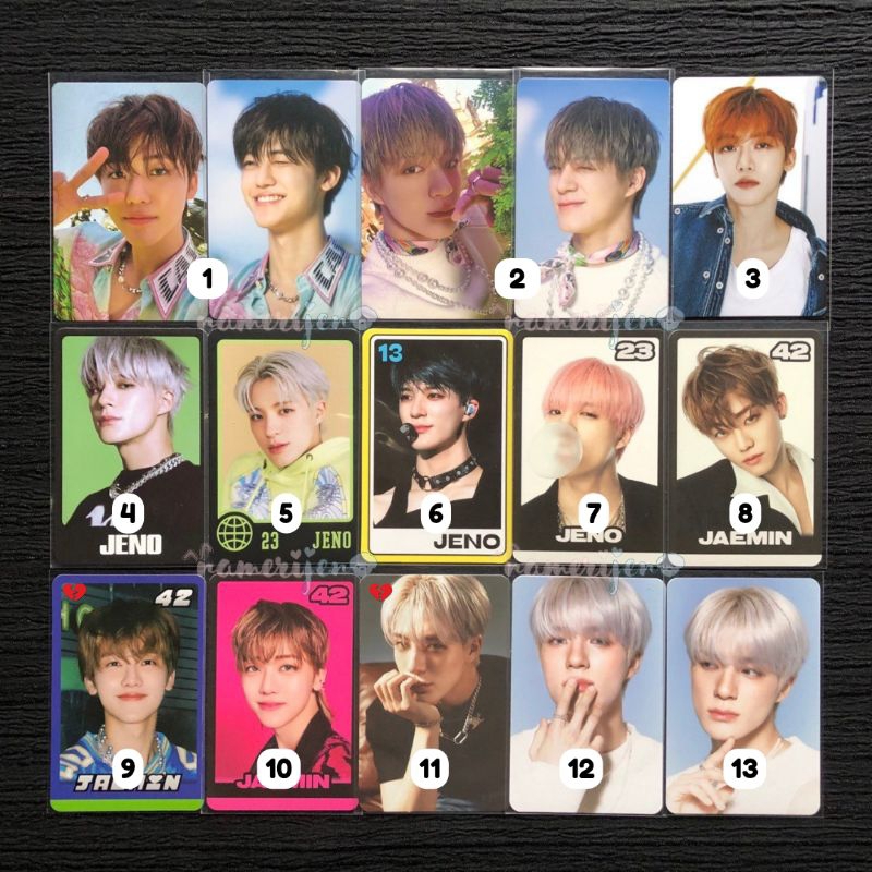 PC Jeno Jaemin Dicon Wink TC Konsep Agit Nation TDS2 Glimo SG24 Dreamscape Photocard NCT Dream Offic