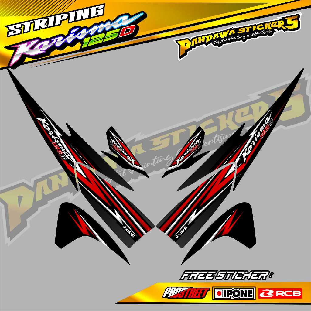 STRIPING VARIASI HONDA KARISMA 125 D / STIKER VARIASI MOTOR HONDA KARISMA 125 D