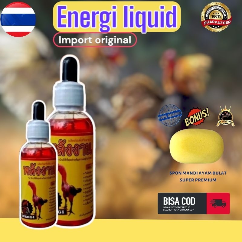 Energiy liquid jamu ayam laga menambah stamina tarung bertenaga agresif import Thailand