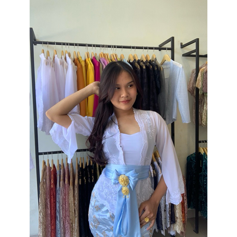 kebaya bali bordir lonceng belah