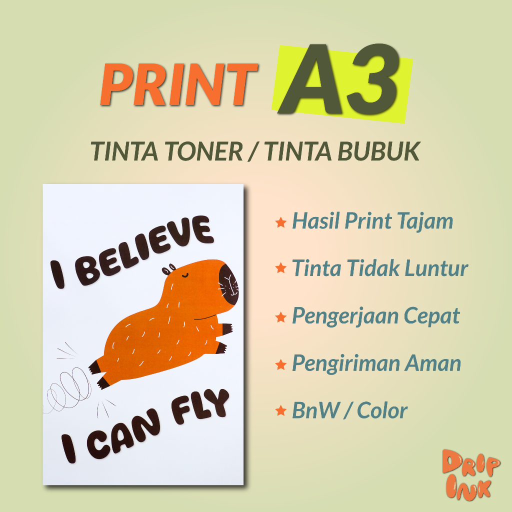 

PRINT A3 | CETAK A3 | Hitam Putih & Warna | Dokumen, Buku, Poster, Drawing Architecture | HVS, Art Paper, & Art Carton