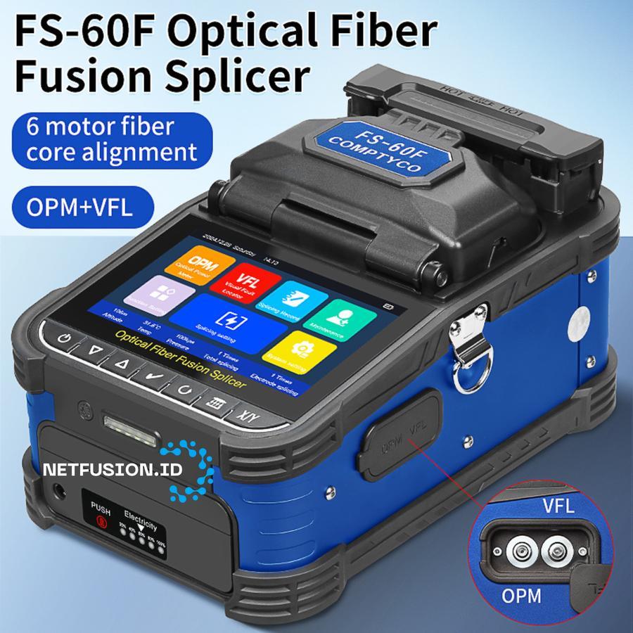 Fusion Splicer FS-60F 6 MOTOR COMPTYCO Fiber Optic TOUCHSCREEN HD 6 motors / Splicer COMPTYCO FS60F 