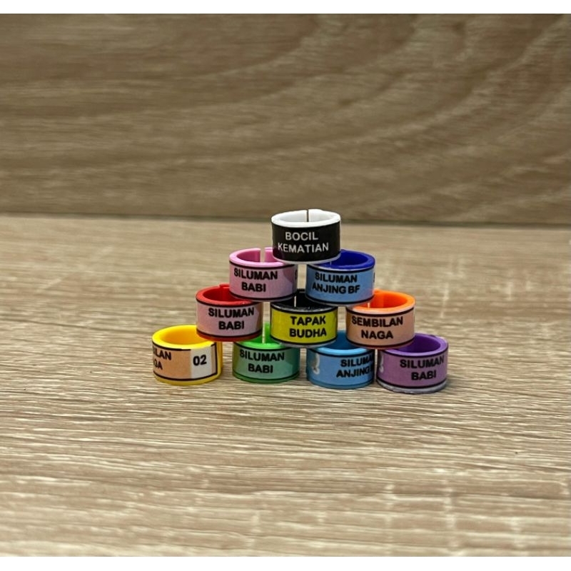 cincin burung merpati ring klip clip gelang dara bongkar pasang rikues nama