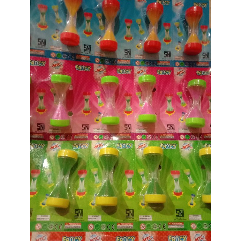 Mainan jam pasir warna warni/mainan jam pasir fancy md 3397